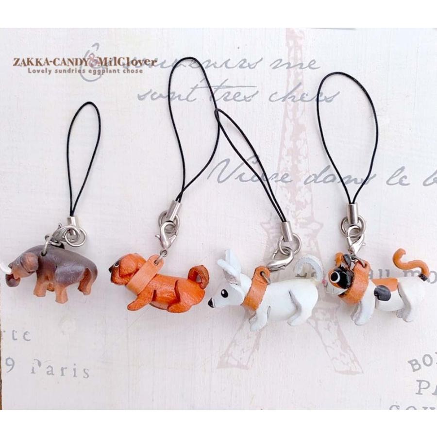 革小物 ミニチュア レザー キーリング キーチャーム ストラップ