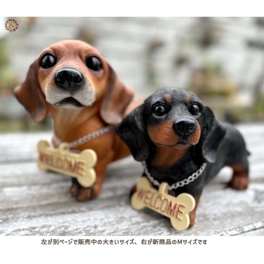 可愛いわんこの置物 ラブリーWELCOME ウェルカム ダックス M / パピー