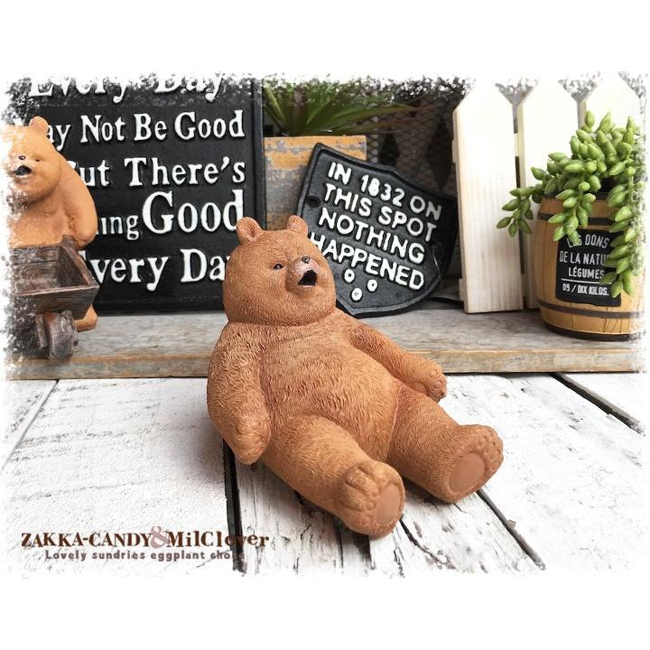 ぶさかわ クマ くま オブジェ 癒し かわいい 動物 置物 ディスプレイ レジンダッドベアー S Mur 3347 雑貨zakka Candy 通販 Yahoo ショッピング