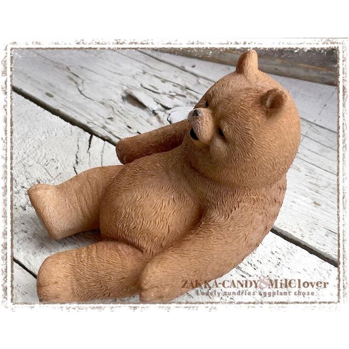 ぶさかわ クマ くま オブジェ 癒し かわいい 動物 置物 ディスプレイ レジンダッドベアー S Mur 3347 雑貨zakka Candy 通販 Yahoo ショッピング