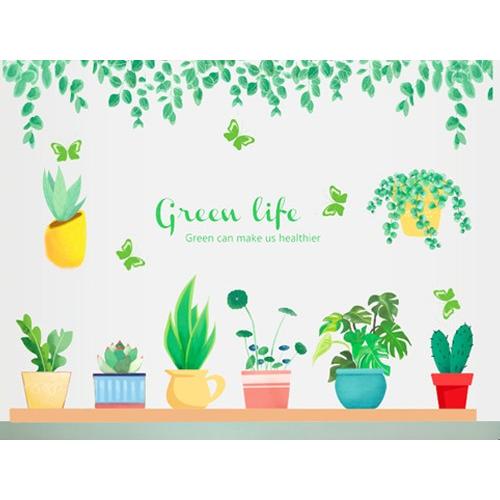 ウォールステッカー Green Life ボタニカル サボテン グリーン 観葉植物 貼って剥がせる 壁紙 Diy 模様替え インテリア おしゃれ かわいい Ne Kin Sk7195 雑貨zakka Candy 通販 Yahoo ショッピング