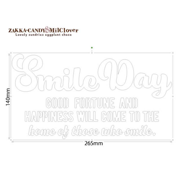 オリジナルステンシルシート Smile Day / メール便OK DIY
