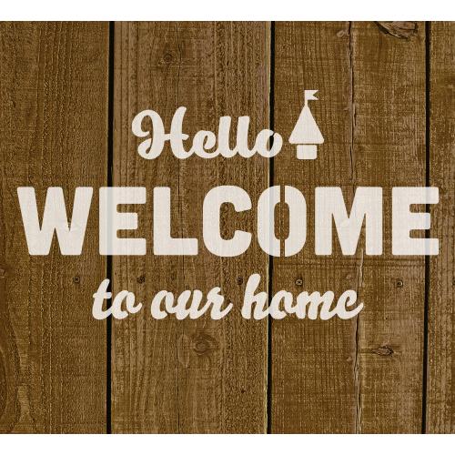 オリジナルステンシルシート Welcome ハウス メール便ok Diy リメカン ハンドメイド おしゃれ かっこいい 商用ok かわいい Ori St 051 雑貨zakka Candy 通販 Yahoo ショッピング