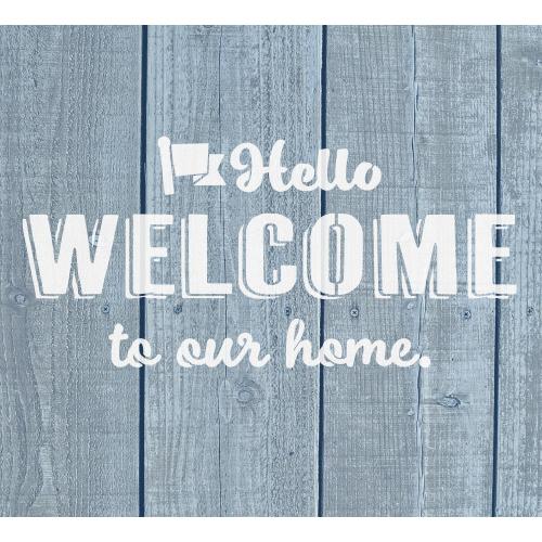 オリジナルステンシルシート WELCOME フラッグ / メール便OK DIY