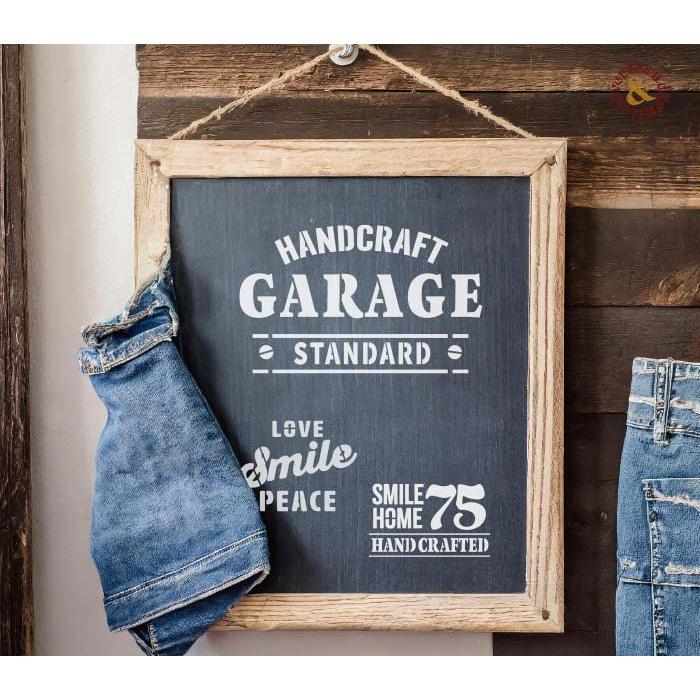 ステンシルシート ガレージスマイル 「75・GARAGE・ SMILE 3種セット