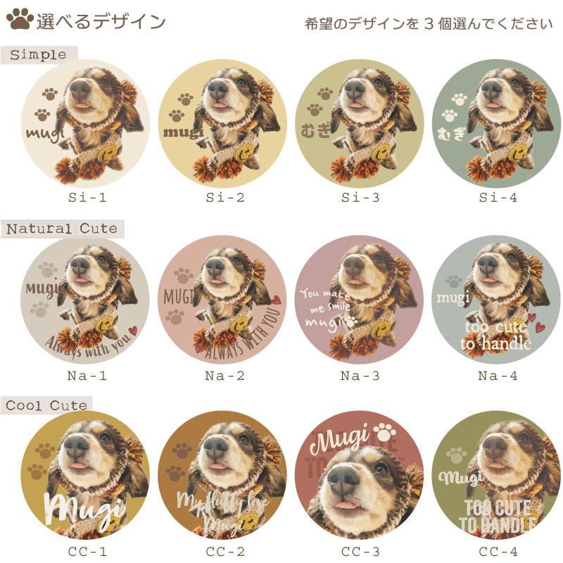 送料無料 うちの子 写真 バッジ 3個セット 1枚の写真でOK 選べる12