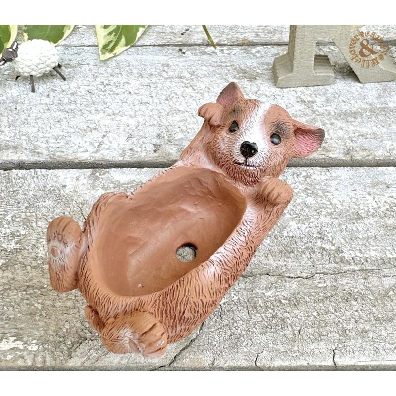 可愛いわんこの小さなフラワーポット 犬のミニポット クシェシオポット