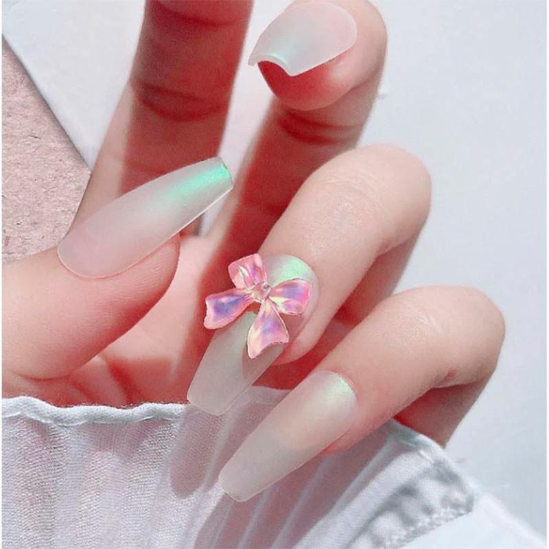 市場 3d デコパーツ キラキラ 7 5 11mm クリア 2個入 オーロラリボンパーツ 全11色 ジェルネイル リボン ネイル セルフネイル パーツ 立体