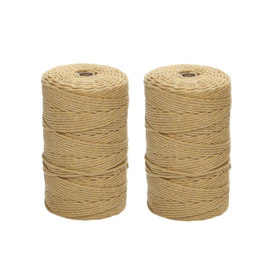 マクラメ コード 3mm 200m 2個セット 紐 コットン 綿 糸 ロープ マクラメ コード 3mm 200m 2個セット 紐 コットン 綿 糸 ロープ