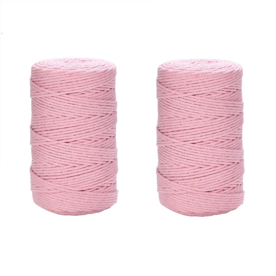 マクラメ コード 3mm 200m 2個セット 紐 コットン 綿 糸 ロープ マクラメ コード 3mm 200m 2個セット 紐 コットン 綿 糸 ロープ