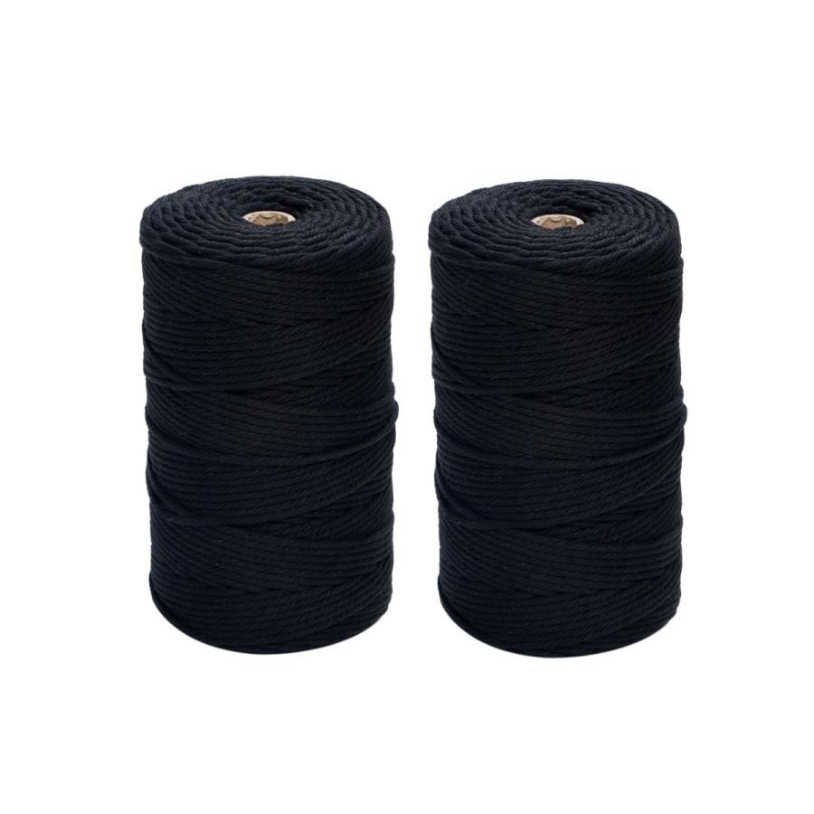 超安い マクラメ コード 2mm 200m 2個セット 紐 コットン 綿 糸 ロープ マクラメ編み タペストリー DIY ハンドメイド