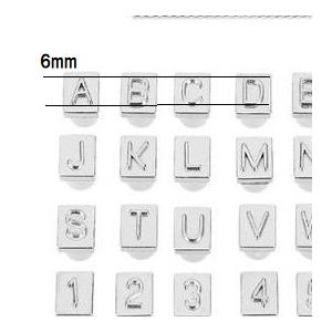 レザークラフト アルファベット 数字 刻印棒36種 スタンプツール 6mm