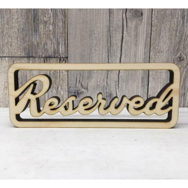 木製プレート Reserved 飲食店 オブジェ 国産ヒノキ使用 : 雑貨屋