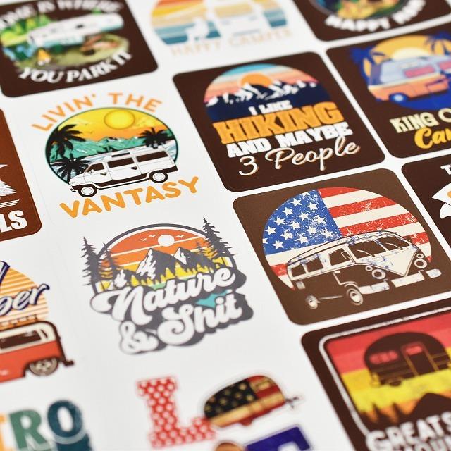 アウトドア キャンプ アメリカン Bタイプ スタイル シール ステッカー