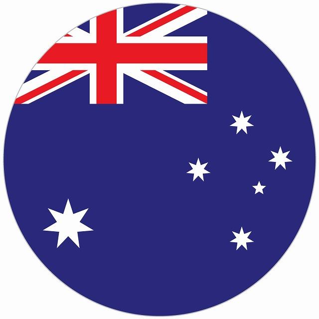 オーストラリア 国旗 ステッカー シール National Flag 丸型 直径13 