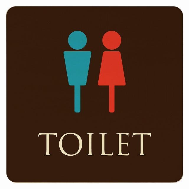 全てのアイテム トイレ 御手洗 Toilet トイレマーク ブラウン カラー 男女マーク ピクトサイン 木製ドアサイン ドアプレート 施設 案内 9x9cm Cisama Sc Gov Br
