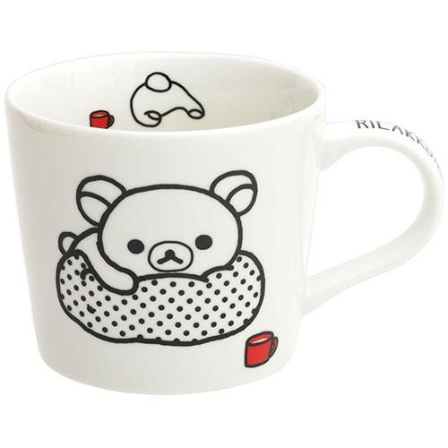 リラックマ モノクロリラックマテーマシリーズ マグカップ 白 グッズ 大きい おしゃれ かわいい 陶器 Tk かわいい雑貨屋さん Fleur フルル 通販 Yahoo ショッピング