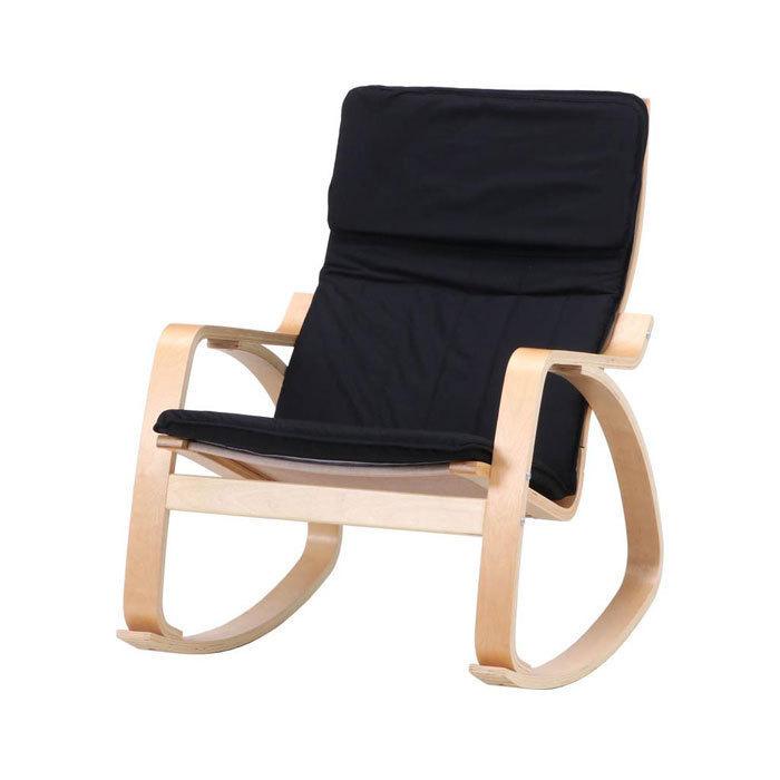 ロッキングチェア　グラスファイバー　ブラック リラックスチェアー ロッキングチェア チェア 幅67 高さ90