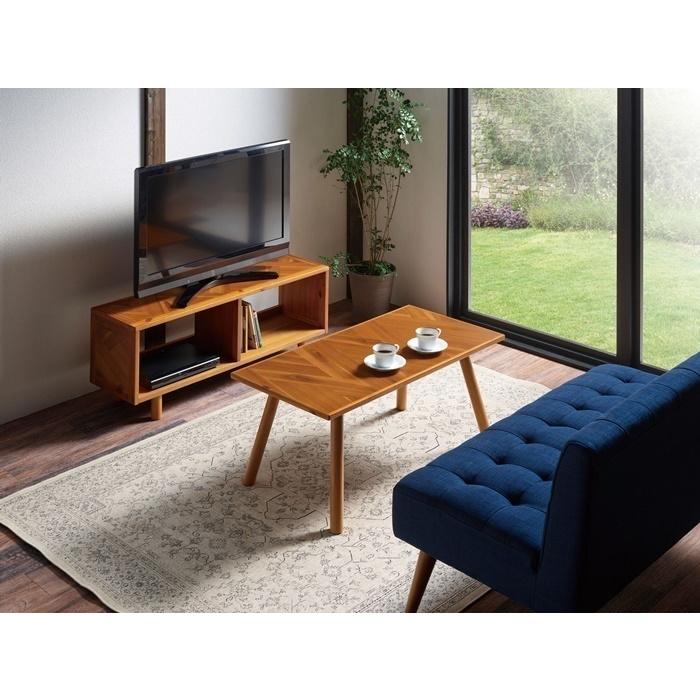 TVボード テレビ台 ローボード 幅100 テレビラック ヘリンボーン柄