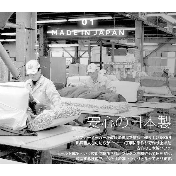 値下げ】 日本製 コンパクトカウチソファ タスクグリーン 2人用 値下げ】 日本製 コンパクトカウチソファ タスクグリーン 2人用