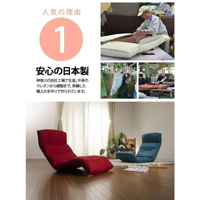 リクライニング座椅子 タスクグリーン KUMO [下] 日本製 ハイバック フロアチェア 1人用 送料無料 M5-MGKST1633GN3
