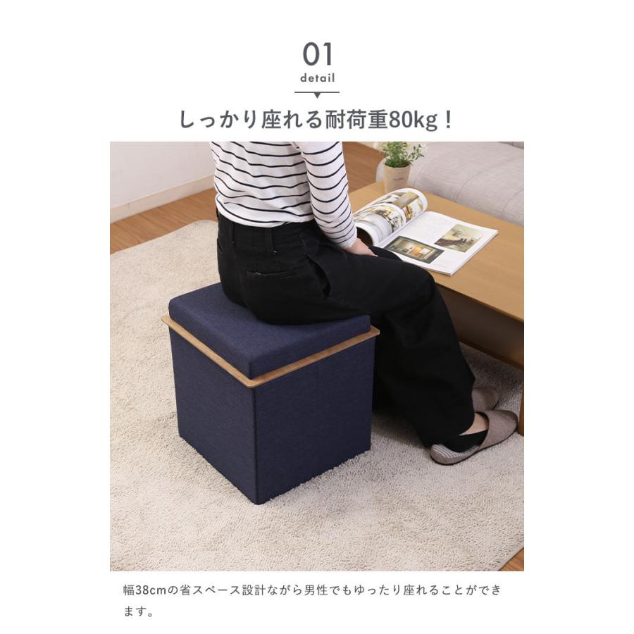 ヘキサテーブル 収納ボックス セット ブルー 折畳み 座れる収納庫 自作 YK-SNCBOX12BR レビュー・口コミ / 収納スツール(チェア・椅子