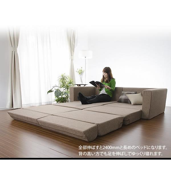 値下げ】 2人掛け ソファベッド 2P ワイドソファベッド 日本製