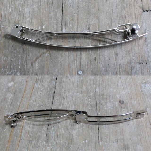 バレッタ　10cm 手芸金具 『バレッタ 10cm シルバー 2個入り』 ビーズ,ビーズ