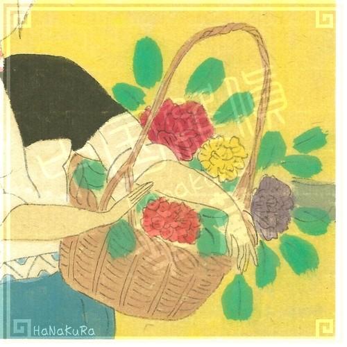 中国 手描き 美人画 50 女人画 18cm レトロ 手書き絵 台紙付き 額無し｜zakka-hanakura｜03