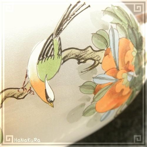 鼻煙壷 鼻煙香 44 ジョウビタキとアオカケス 内側から手描き 工芸品 鼻煙壺 内絵 ガラス瓶｜zakka-hanakura