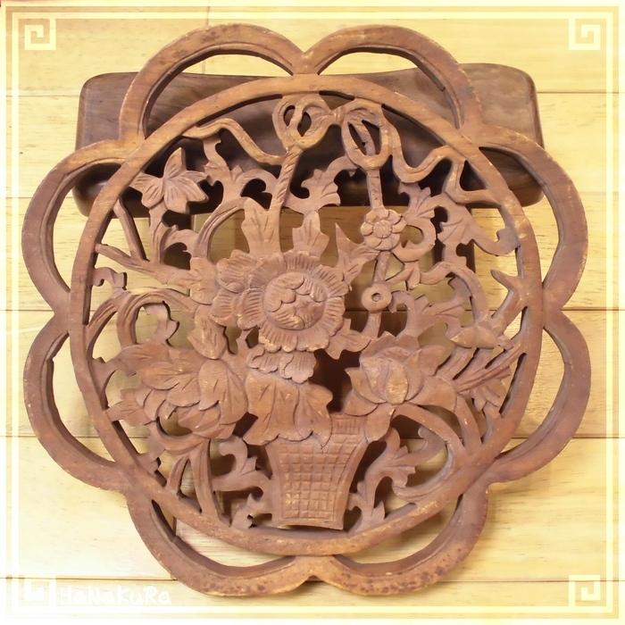 木彫り彫刻 クスノキ 彫刻板 L16 花枠花籠a 天然木 楠木 樟 手彫り 現品お届け Ezk172 16 中国雑貨 華蔵 通販 Yahoo ショッピング