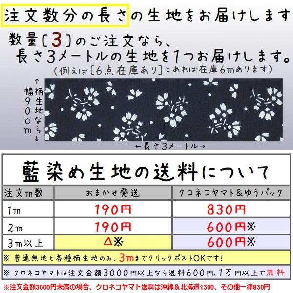 藍染め 生地 幅90cm 白色14 連魚 藍印花布 1m単位で長さが選べる 綿100％ 片面染め ロットNo2112｜zakka-hanakura｜07