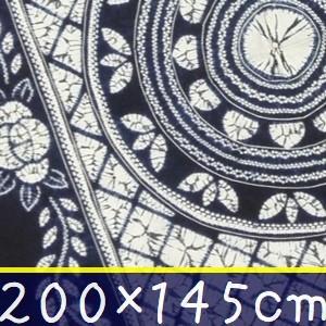 コンビニ受取対応商品 藍染め テーブルクロス 長方形 0 140cm 絞a 円紋花蝶 藍印花布 綿１００ コットン 絞り染め 第1位獲得 Www Muslimaidusa Org