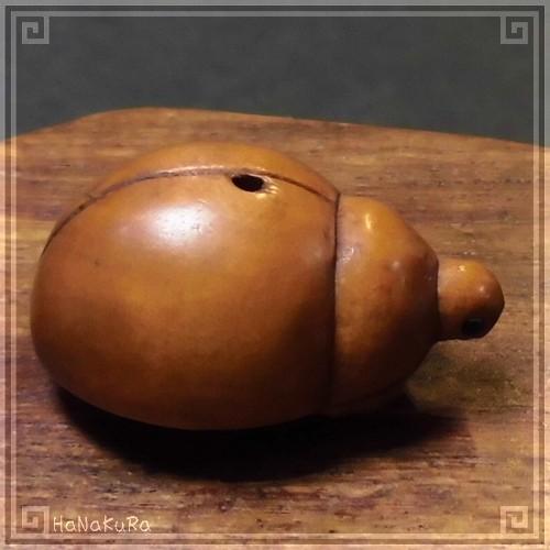 根付け 木彫り 彫刻 236 昆虫 天然木 つげ 黄楊木 柘植 手彫り