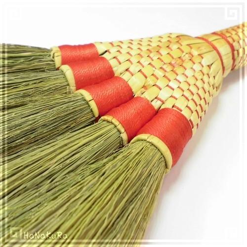 手作りほうき い草 五束 編み込み箒 長34 幅17cm Zhou1 中国雑貨 華蔵 通販 Yahoo ショッピング