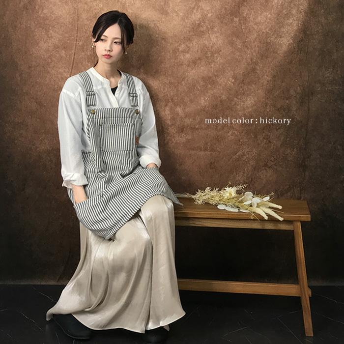 エプロン おしゃれ かぶるだけ 保育士 サロペット 暖かい