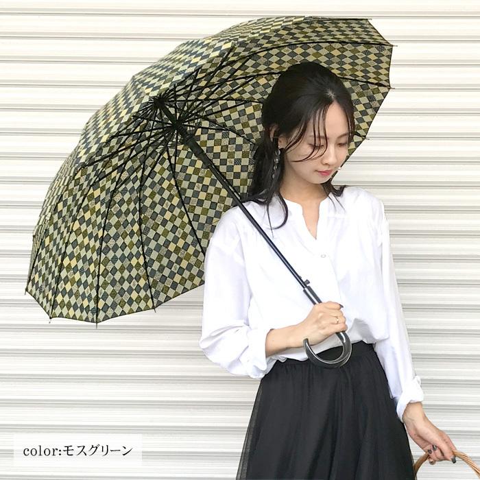 傘 レディース 16本骨 おしゃれ 長傘 雨傘 ジャンプ 和柄 和傘