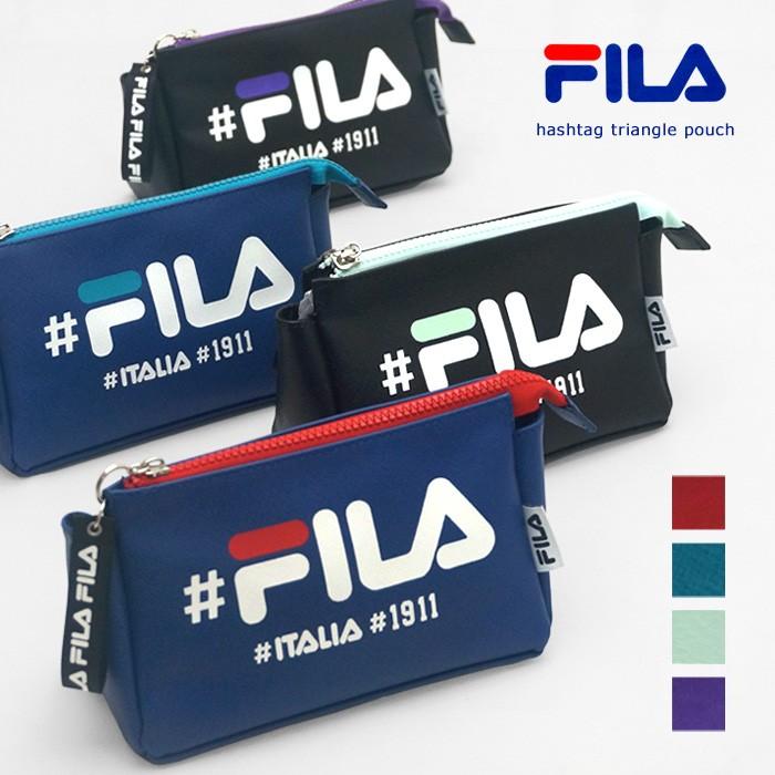 Fila フィラ ハッシュタグ 三角 ポーチ コスメ ペン 合皮 かわいい おしゃれ メール便不可 Sa Pouch 0181 雑貨のお店 Happy Bird 通販 Yahoo ショッピング