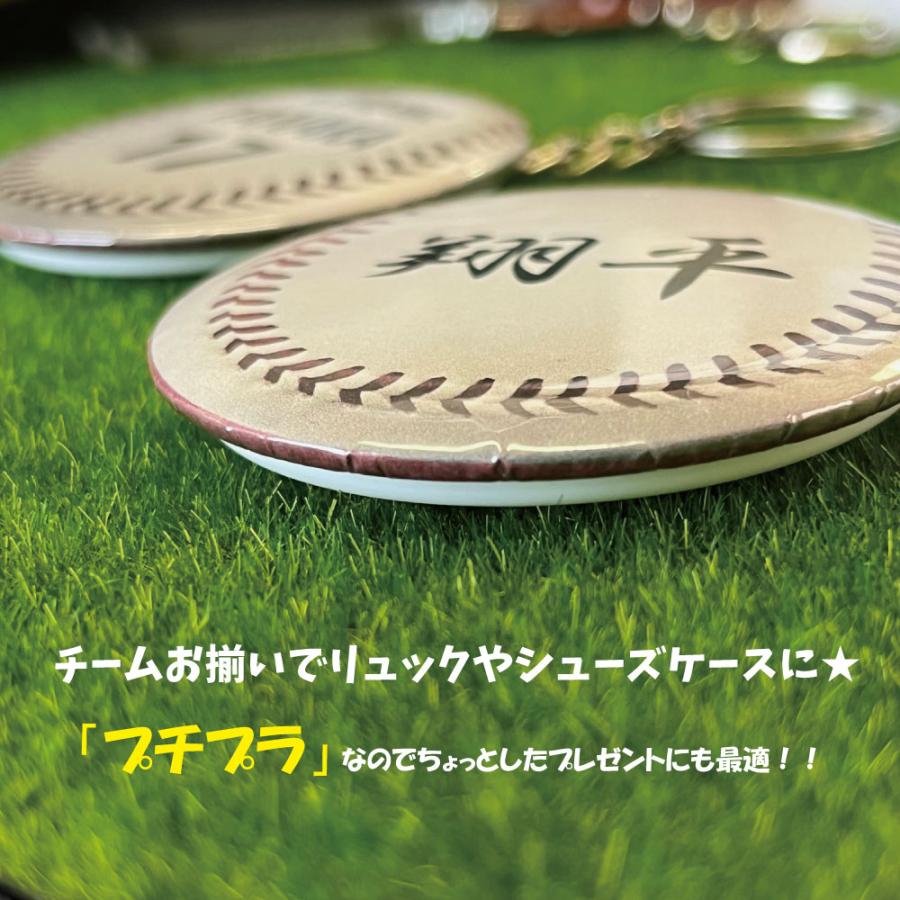 野球ボール】缶バッジ/キーホルダー 【選べるタイプ】選べる書体 名