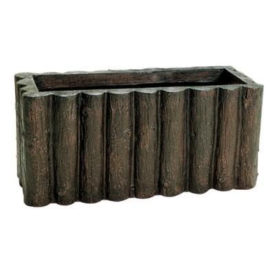 大型鉢カバー 丸太プランター 70型 ダークブラウン 70×30×H32cm【大和プラ販 ヤマトプラスチック グラスファイバー FRP 植木鉢 4903266716745】