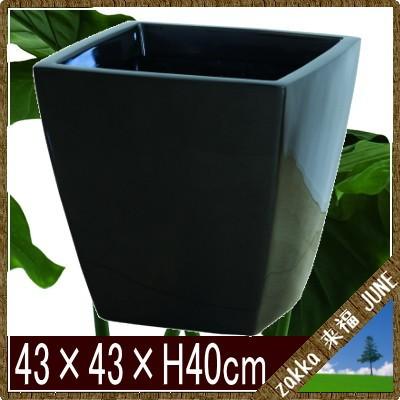 大型鉢カバー アーバンポット AS型 メタリックグレー AS-43 43×43×H40cm【大和プラ販 ヤマトプラスチック グラスファイバー FRP 植木鉢 4903266719043】
