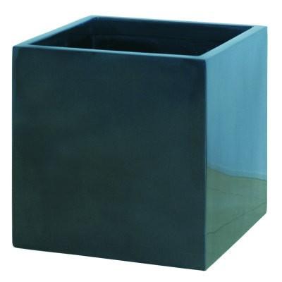 大型鉢カバー スクエアポット メタリックグレー S-34型 34×34×H34cm【大和プラ販 ヤマトプラスチック グラスファイバー FRP 植木鉢 4903266719388】