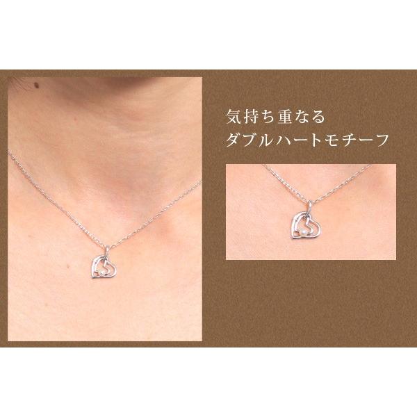 ネックレス me on... K10ホワイトゴールド(10金)・ダブルオープン 