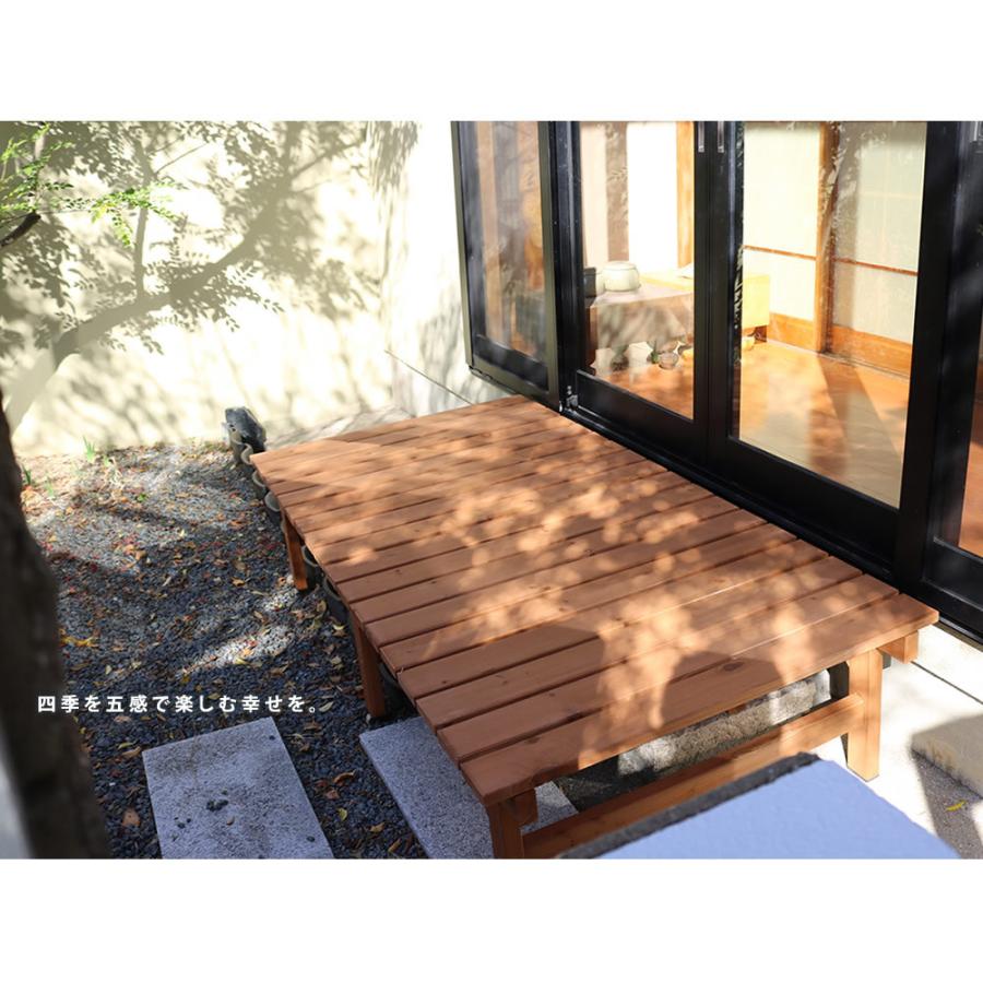 デッキ縁台 ガーデン ユニット縁台ベンチ hiyori（ひより） 174×88 DE