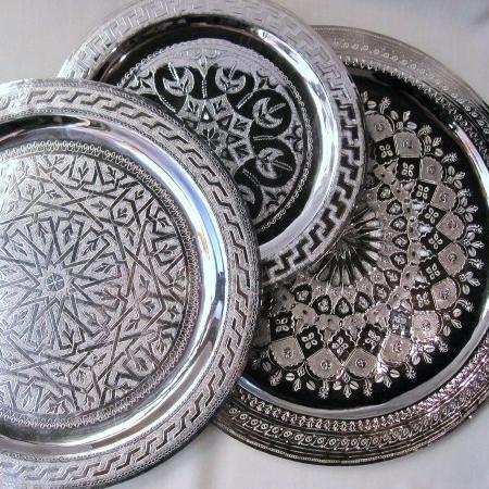 モロッコトレー メタルトレー シルバーM KM004-SV-M : little mama  