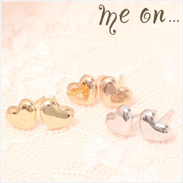 ピアス me on... K18・K14ゴールド ラブリーハートモチーフ ジュエリー 