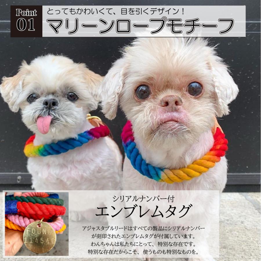 ファウンドマイアニマル Rope Dog Color マリーンロープ モチーフM FOUND MY ANIMAL ファウンドマイアニマル Rope Dog Leash Adjustable