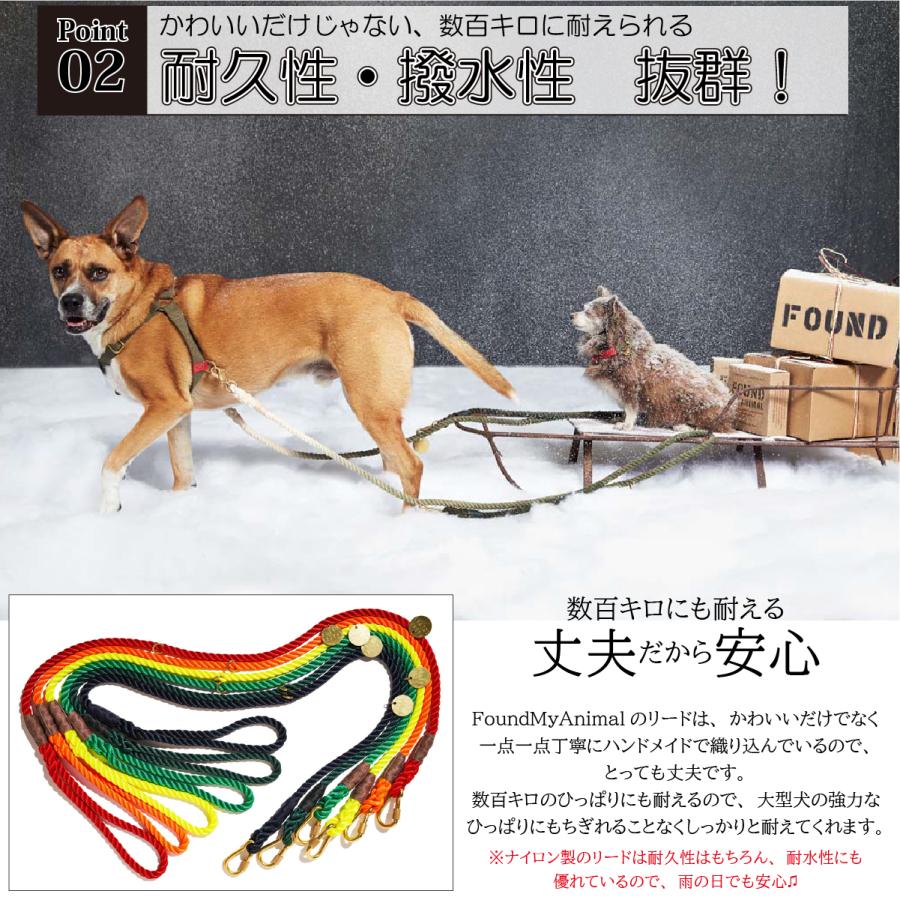 FOUND MY ANIMAL ファウンドマイアニマル Rope Dog Leash Adjustable