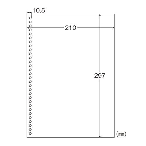 ヒサゴ　BPE2049　A4　30穴　2500枚入　マルチプリンタ帳票　白紙