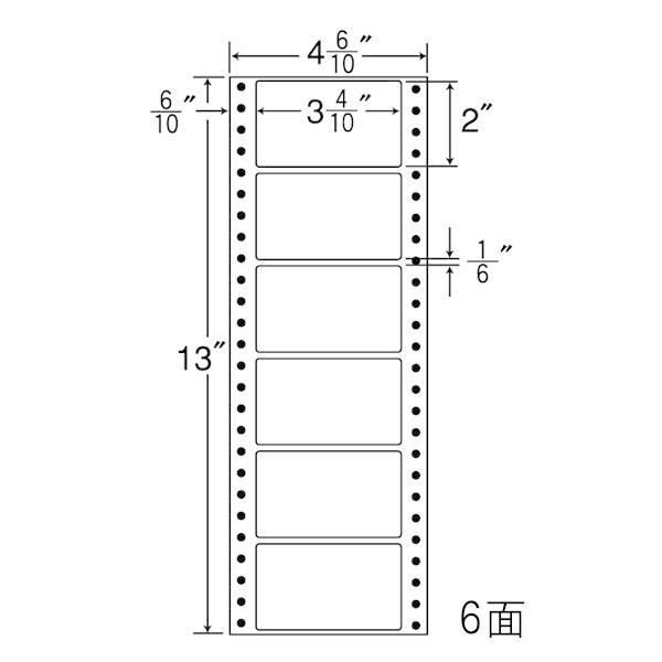 ナナラベル MM4F ナナフォームＭ 6面1×6 1000シート